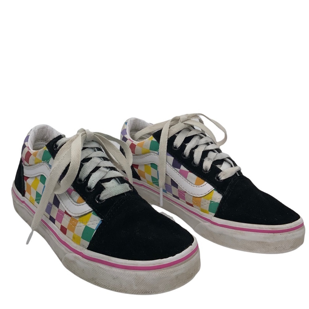 Vans Checkerboard Old Skool Multi Colored Checked Suede and Canvas Sneak… - Picture 1 of 6